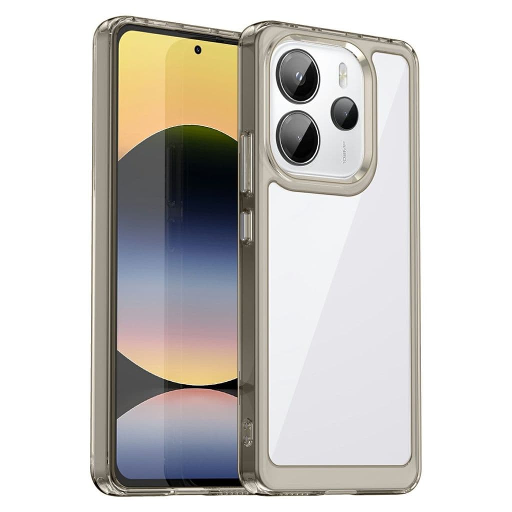 Xiaomi Redmi Note 14 4G Akryl Skal - Transparent/Grå
