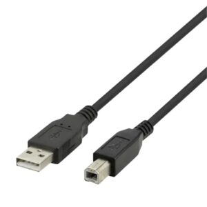 Deltaco USB 2.0 Kabel Typ A - Typ B, 2m - Svart