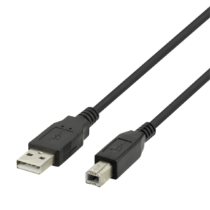 Deltaco USB 2.0 Kabel Typ A - Typ B, 3m - Svart