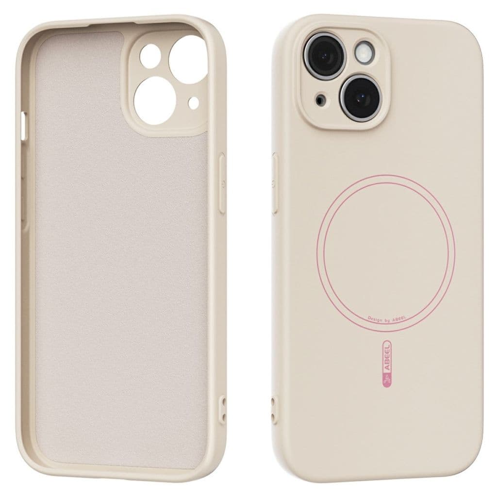 ABEEL iPhone 13 Skal MagSafe-kompatibel Liquid Silicone - Beige