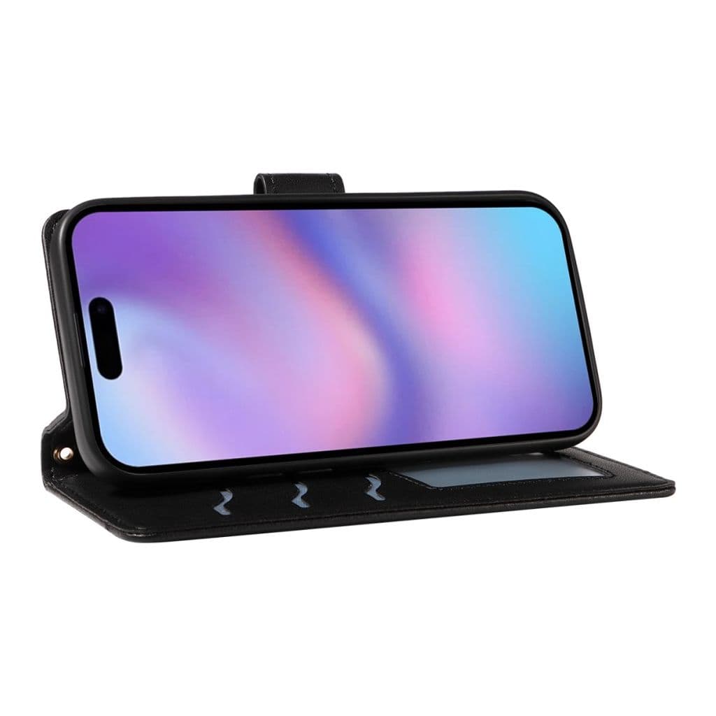iPhone 17 plånboksfodral med axelrem - svart - Bild 10