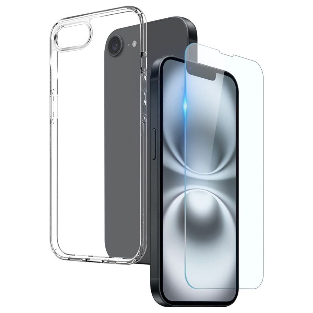 iPhone 17e/16e Skal och Skärmskydd set - Transparent