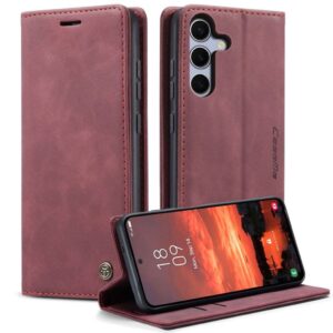 CASEME Samsung Galaxy S25 FE Plånboksfodral med Kortfack - Röd
