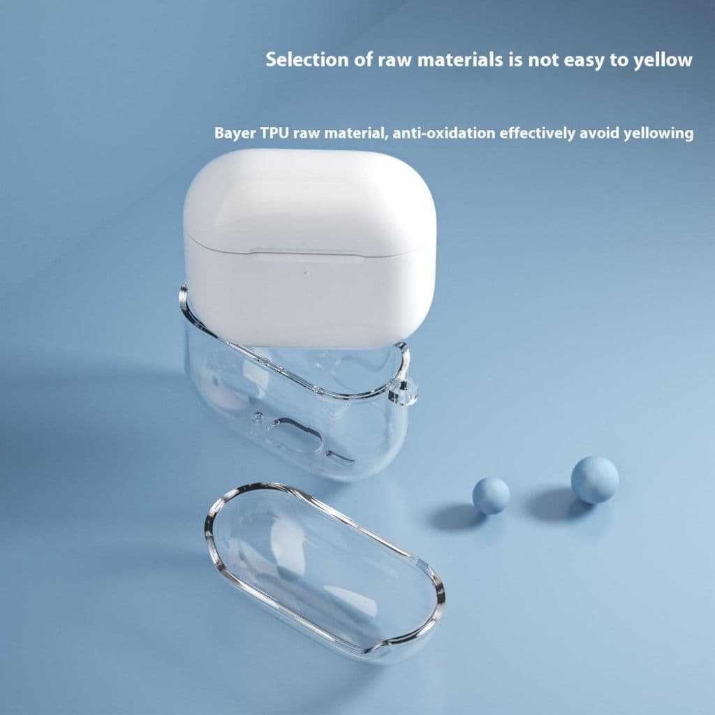 AirPods 4 Skal med Krok - Genomskinlig