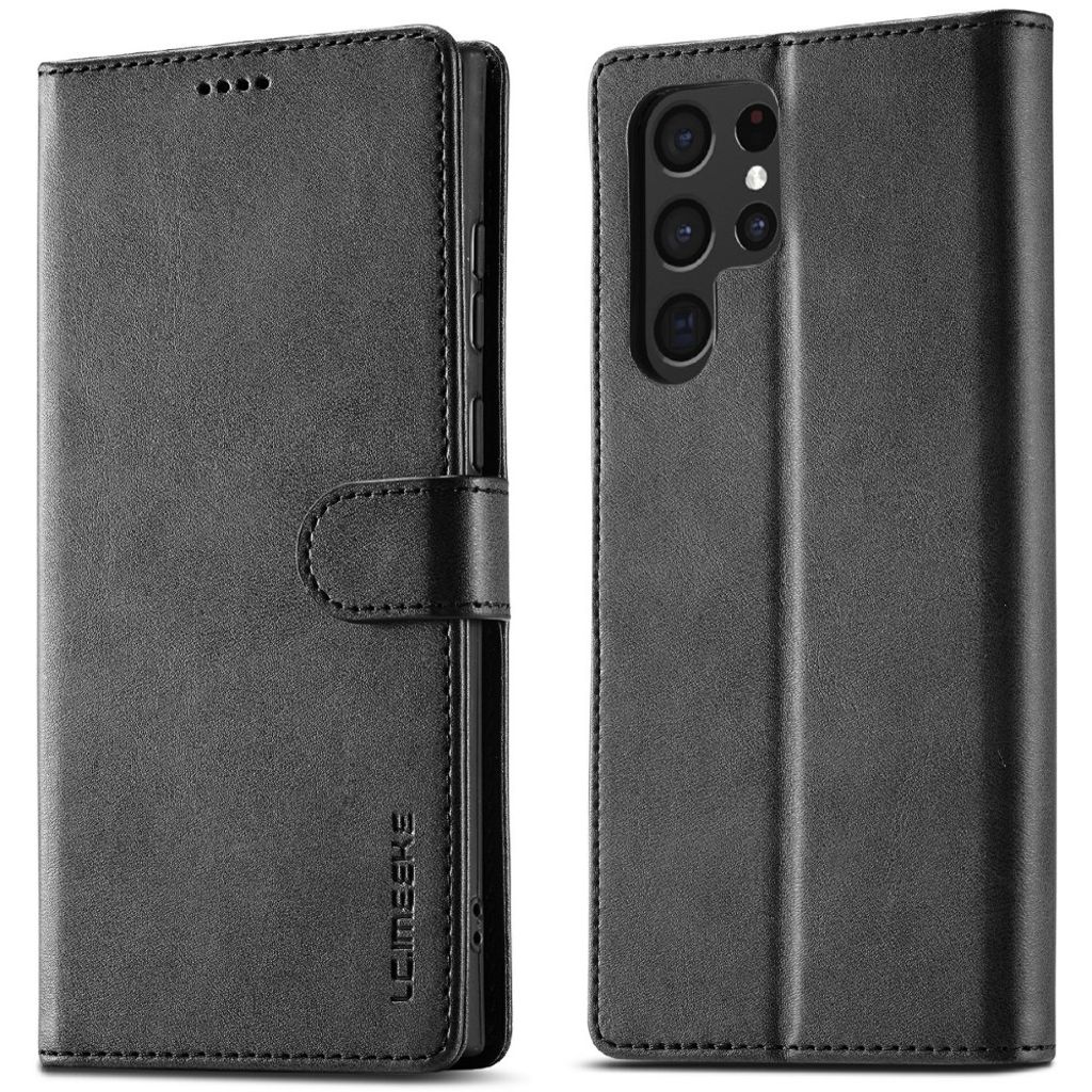LC.IMEEKE Samsung Galaxy S25 Ultra Plånboksfodral PU-läder - Svart