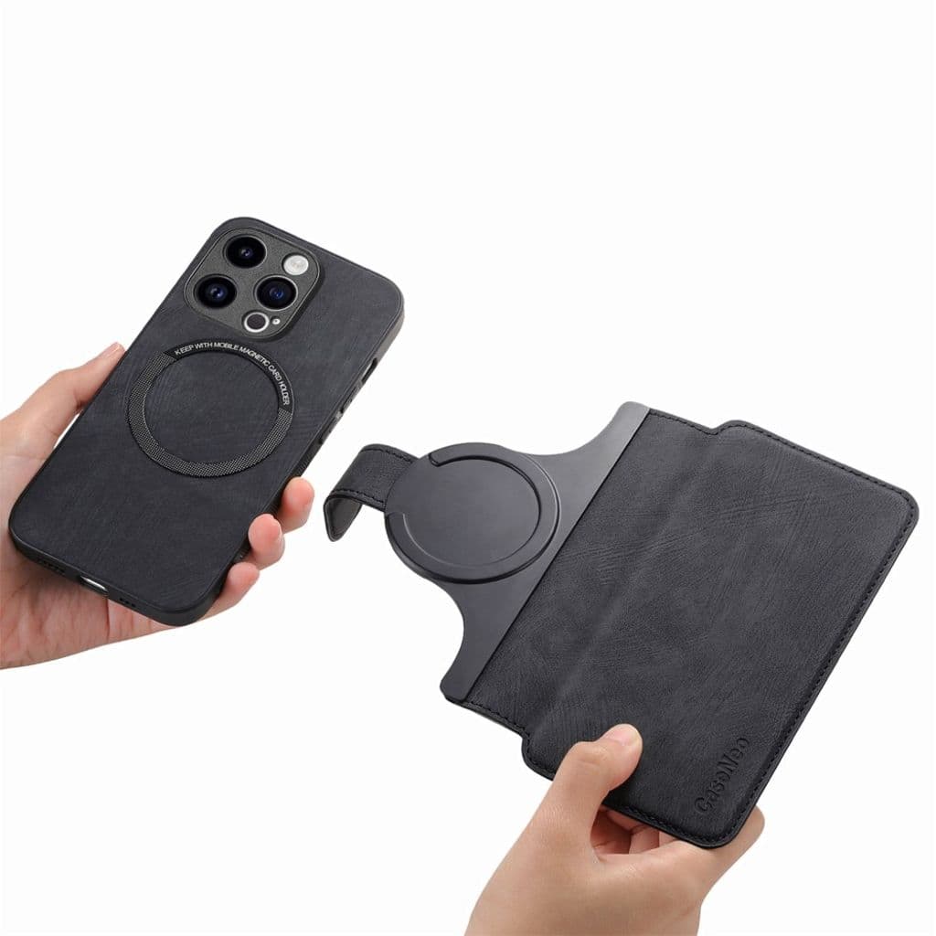 CASENEO iPhone 13 Pro Max Plånboksfodral Avtagbar Plånbok - Svart - Bild 5