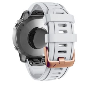 Garmin Fenix ​​7S/6S/5S/Instict 2 etc. Klockarmband i silikon - Vit