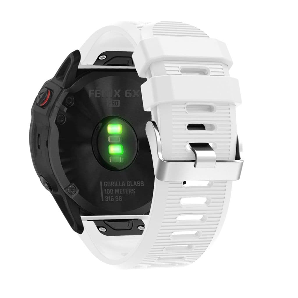 Garmin Fenix 7X/6X/5X etc. Klockarmband med Metallspänne - Vit