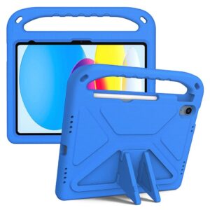 iPad A16 11" 2025/10.9" 2024 EVA-skal med ställ och handtag - Blå