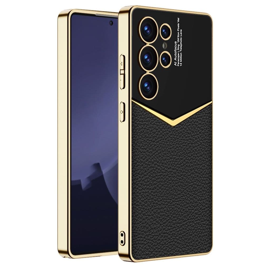 GKK Samsung Galaxy S25 Ultra Skal i PU-läder - Svart