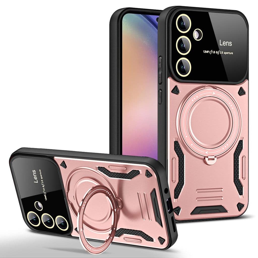 Samsung Galaxy A36 5G / A56 5G Telefon Skal med Ringhållare - Roséguld