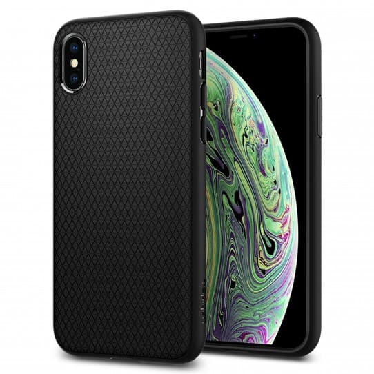 Spigen Liquid Air Mobilskal till iPhone XS - Svart