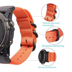Garmin Fenix 7/6/6 Pro/Forerunner 945/935 etc. Klockarmband i nylon - Orange