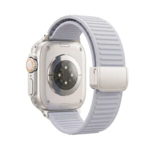 Apple Watch Silikon armband med magnetlås 49/46/44/42mm - Grå