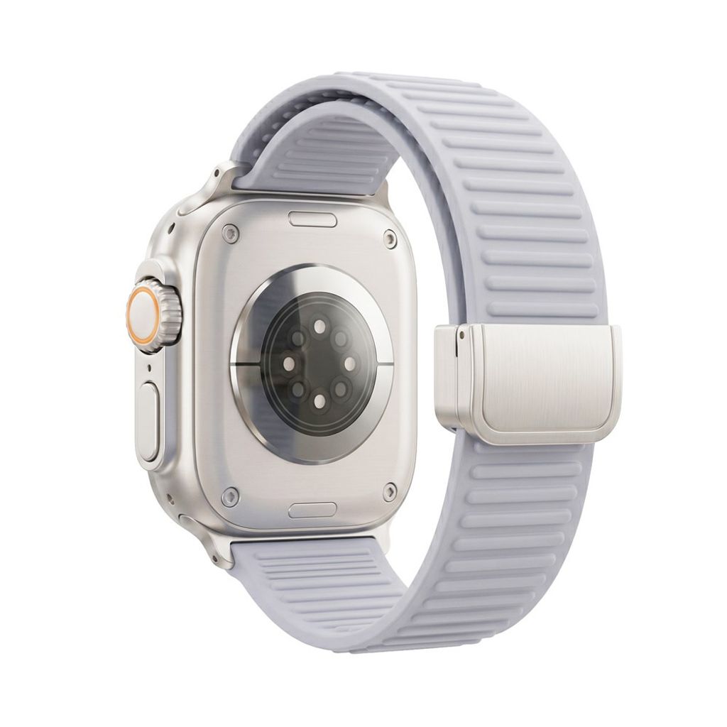 Apple Watch Silikon armband med magnetlås 49/46/44/42mm - Grå