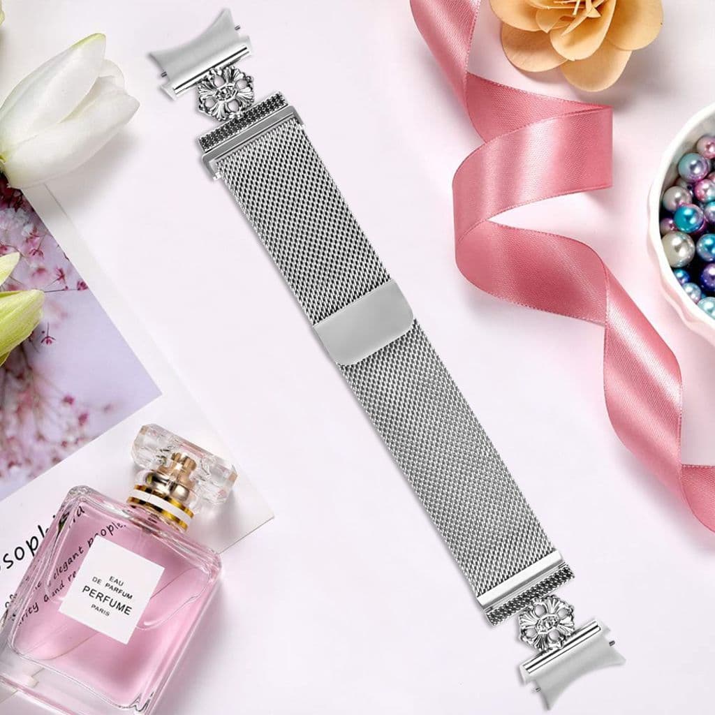 Samsung Galaxy Watch7 44mm / 40mm Milanesiskt Klockarmband - Silver