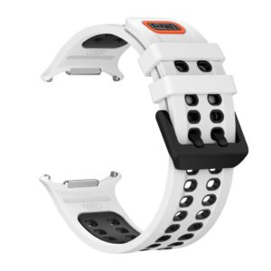 Taltech Dubbelfärgat Silikon Armband till Samsung Galaxy Watch Ultra/Ultra2 - Vit/Svart
