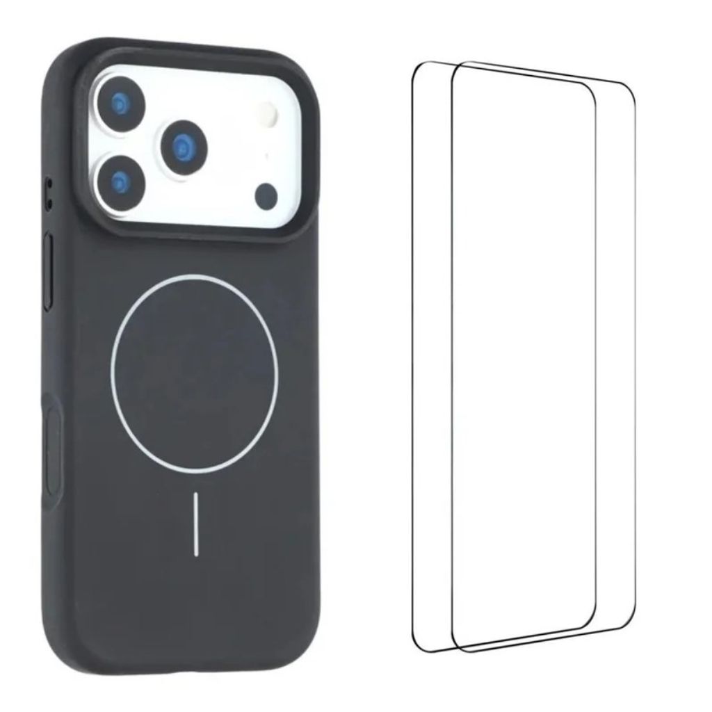 iPhone 18 Pro Max MagSafe Skal med 2 skärmskydd - Svart