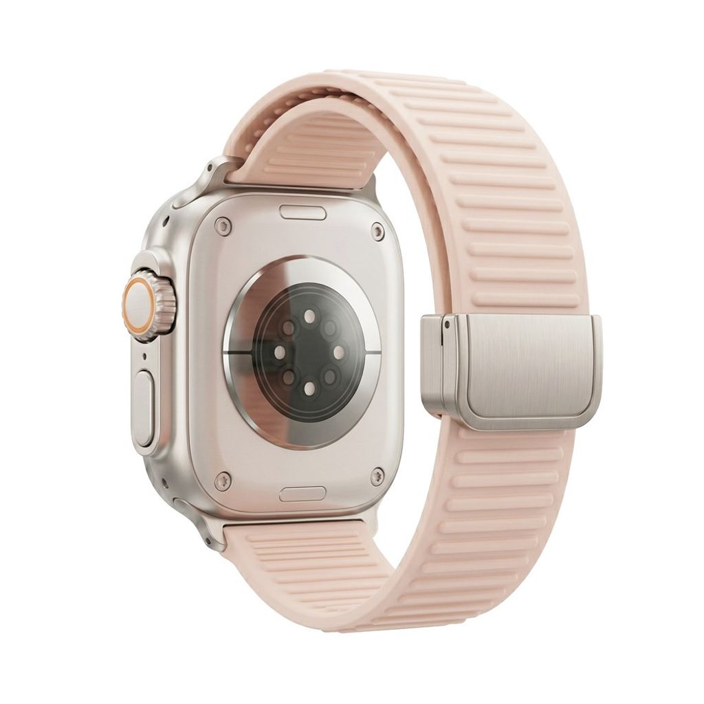 Apple Watch Silikon armband med magnetlås 49/46/44/42mm - Beige
