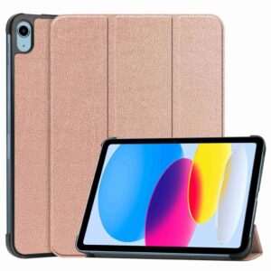 iPad A16 11" 2025/10.9" Tri-fold Fodral i PU-läder - Roséguld