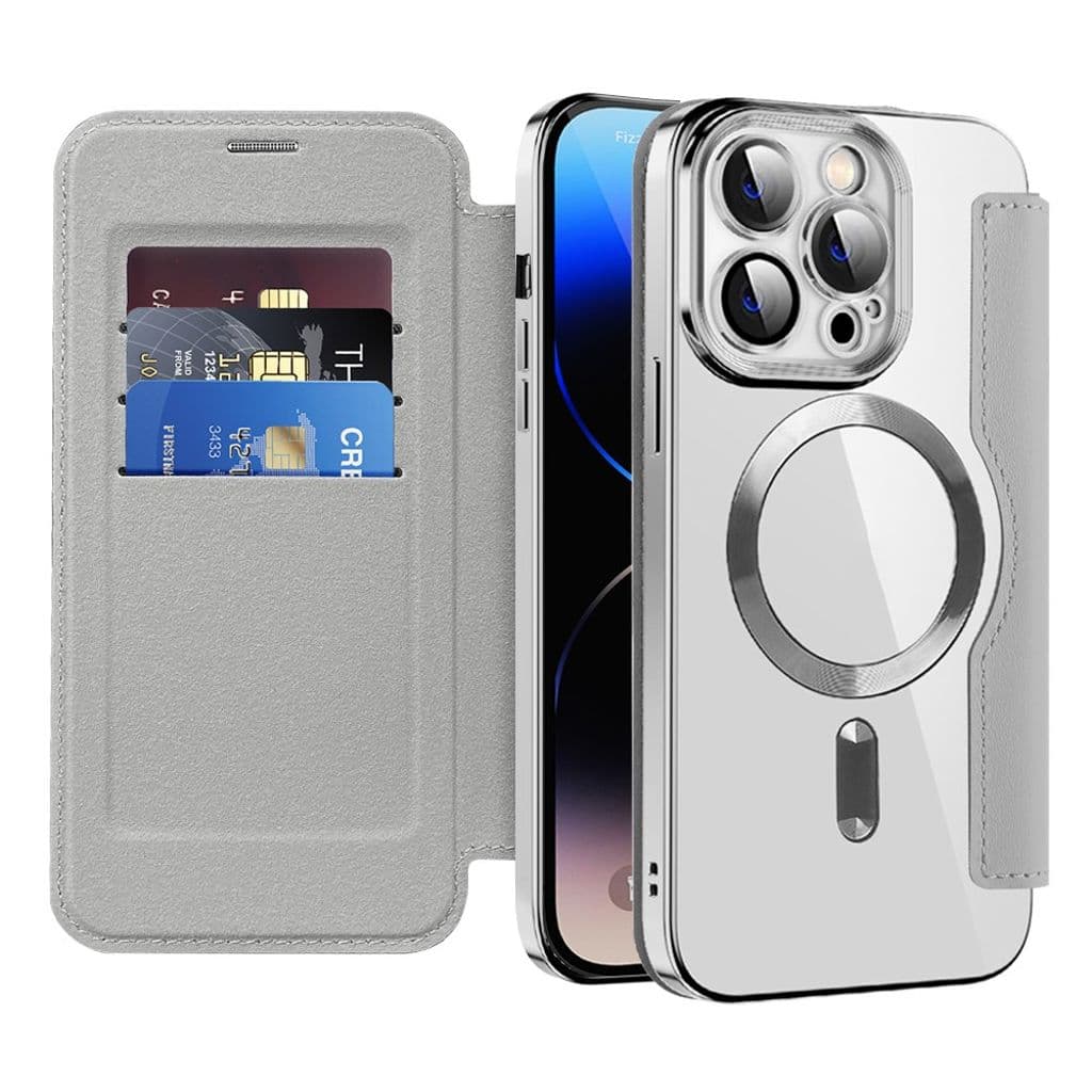 iPhone 14 Pro Plånboksfodral MagSafe RFID-blockerande – Silver - Bild 2