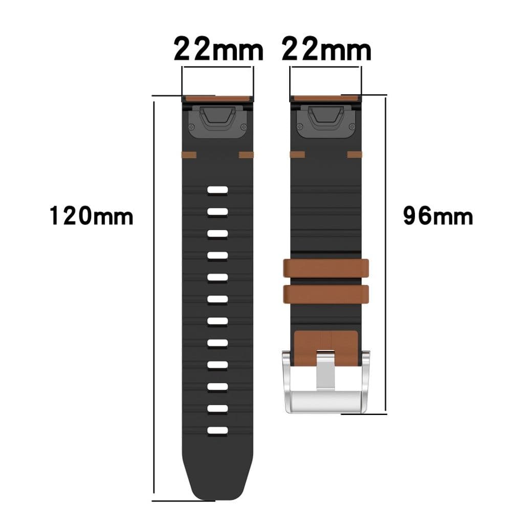Garmin Fenix 8 47mm etc. Tvåfärgat klockarmband - Brun - Bild 7