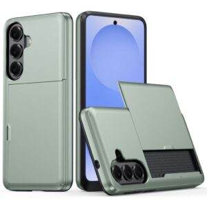 AMORUS Samsung Galaxy S26 Plus Plånboksskal med korthållare - Grön