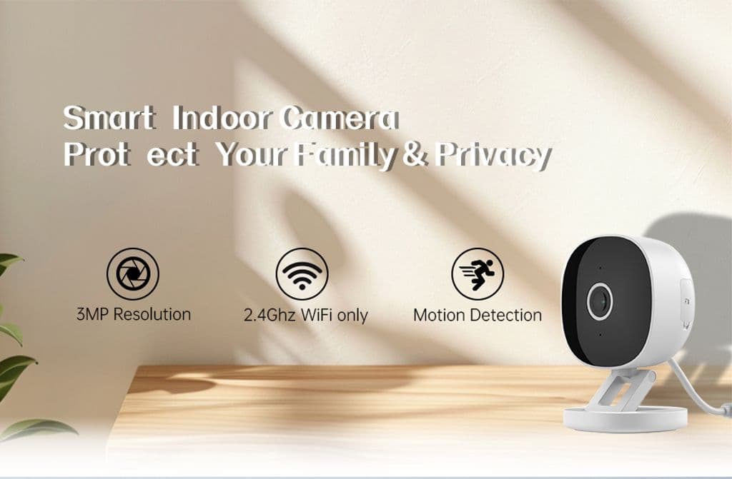 SiGN Vikbar Smart Home 3MP HD WiFi-kamera inomhus/utomhus