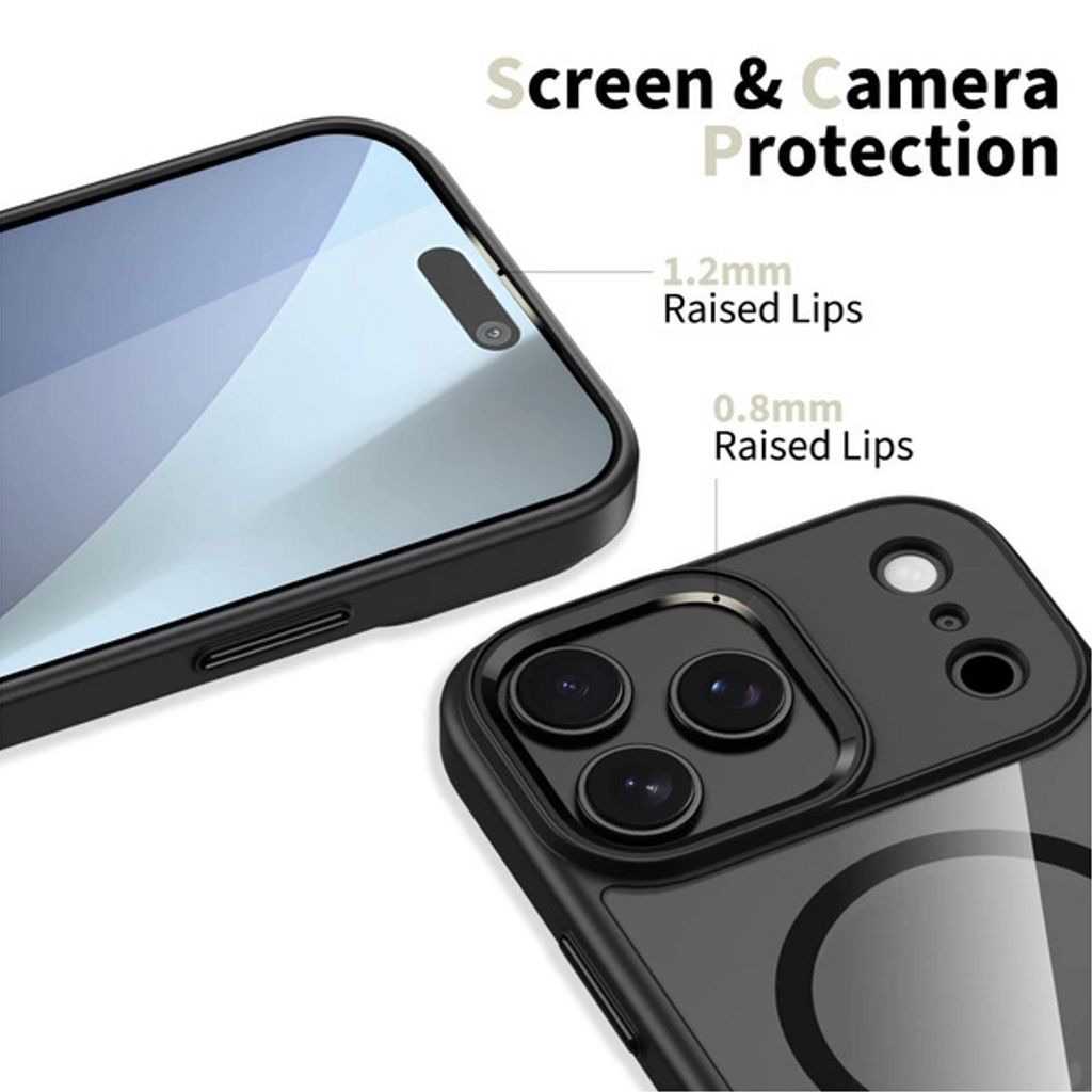 Tech-Protect MagMat MagSafe Skal till iPhone 17 Pro Max - Svart/Transparent - Bild 5
