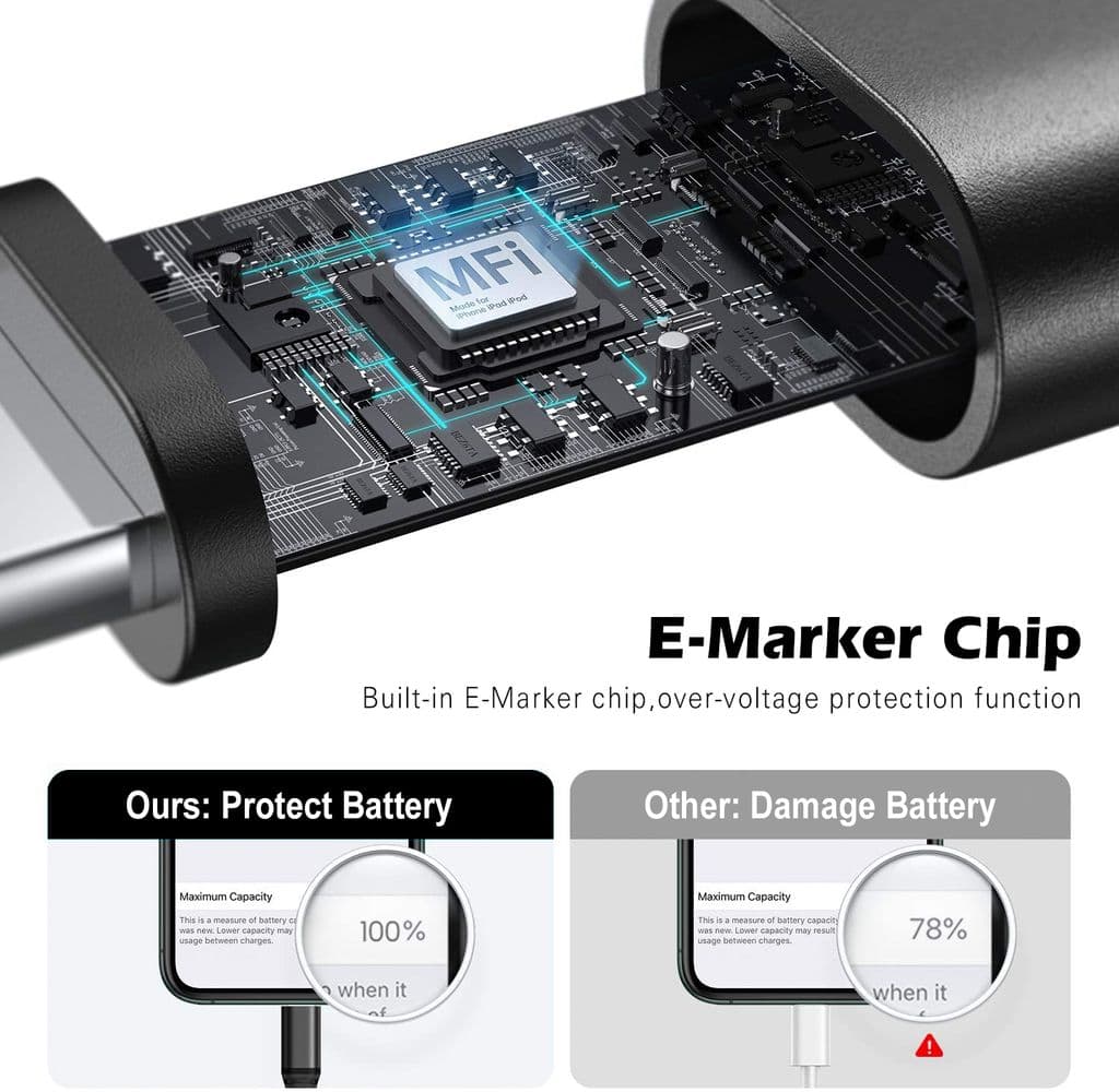 SiGN USB-C till Lightning Kabel 20W, 0.25m - Svart - Bild 2