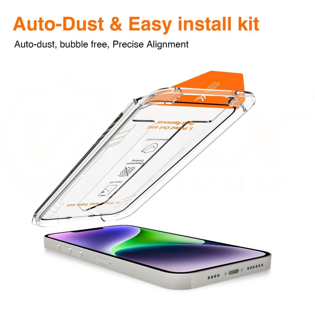 SiGN Skärmskydd iPhone 14/13/13 Pro/16e – EZ Apply med dammfri applikator