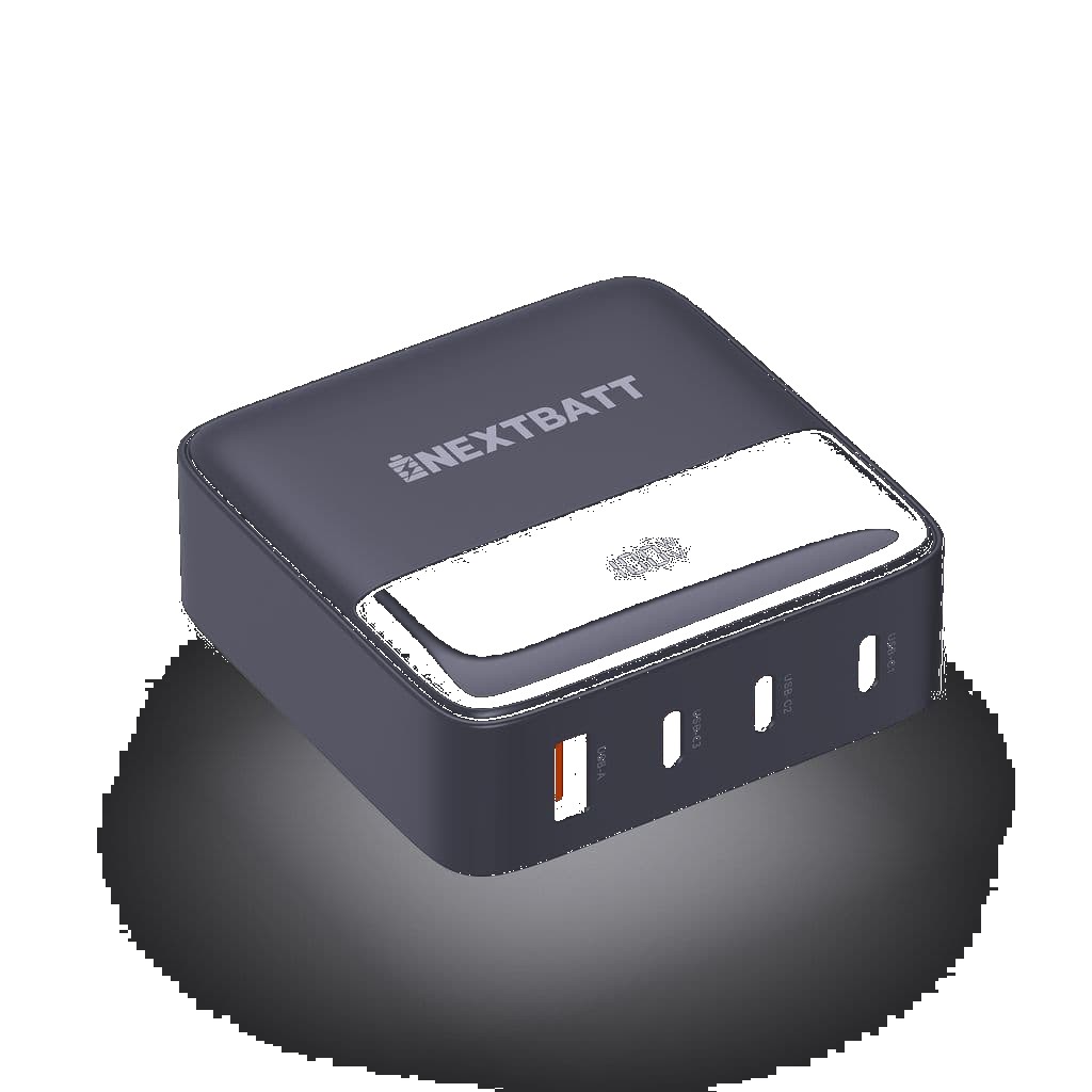 NEXTBATT 4-i-1 100W GaN Multi USB-laddare 3x USB-C & 1x USB-A