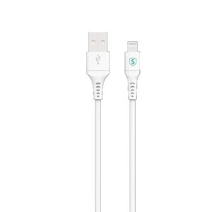 SiGN Lightning-kabel till iPhone / iPad, MFi-certifierad, 2.4A, 12W, 1m - Vit