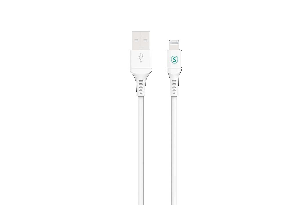 SiGN Lightning-kabel till iPhone / iPad, MFi-certifierad, 2.4A, 12W, 1m - Vit