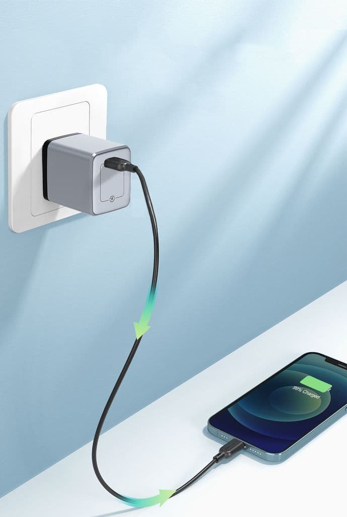 NEXTBATT 20W Snabbladdare | USB-C | Svart/Grå - Bild 5