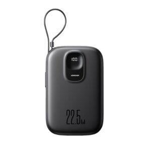 Joyroom 22,5W snabbladdning Powerbank 10000mAh inbyggd USB-C-kabel - Svart