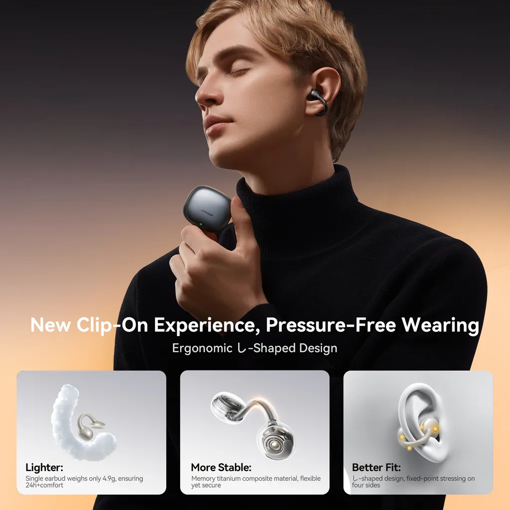 Joyroom Openfree Hörlurar Open-ear, Trådlösa - Svart - Bild 5