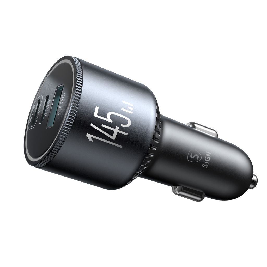 SiGN Billaddare 145W med 2x USB-C & 1x USB-A – PD & QC3.0 - Bild 9