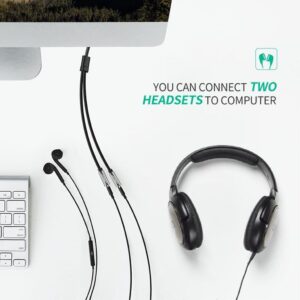UGREEN 3.5mm Aux Stereo Audio Splitter-kabel, 20cm