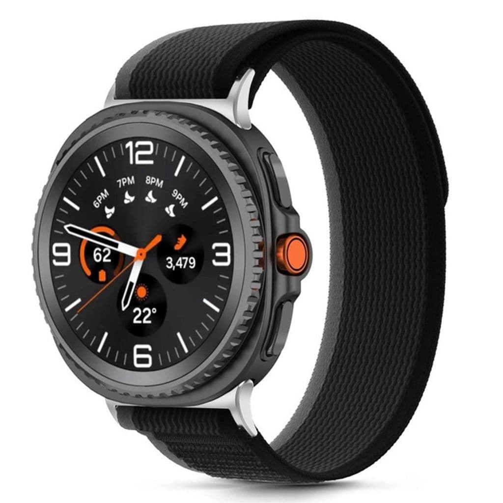 Tech-Protect Nylon Stripe Armband Samsung Galaxy Watch 8/8 Classic - Svart - Bild 2