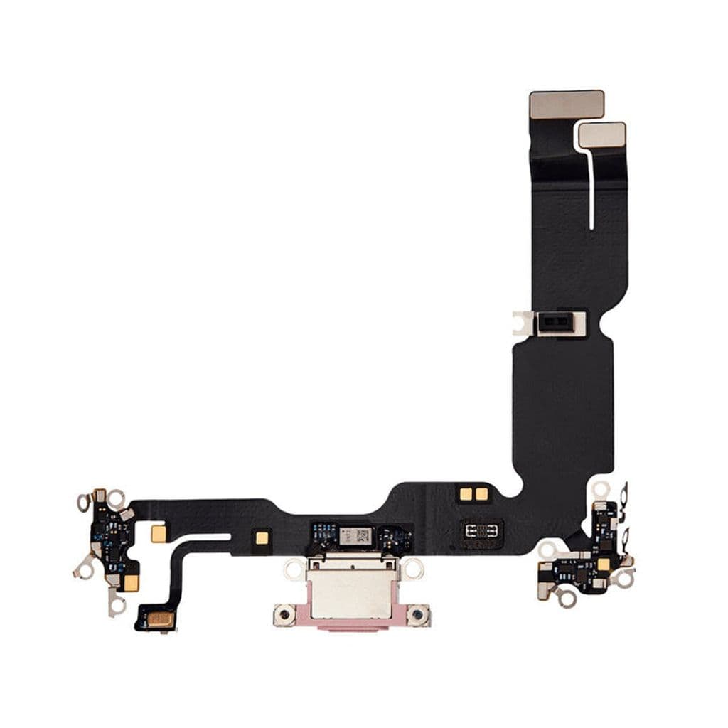 iPhone 15 Plus Original Laddningsport flex-kabel - Rosa