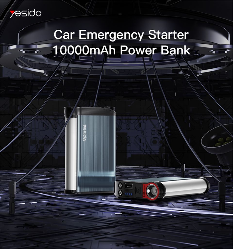 Yesido Nödstartare för bil 10000mAh powerbank - Bild 8