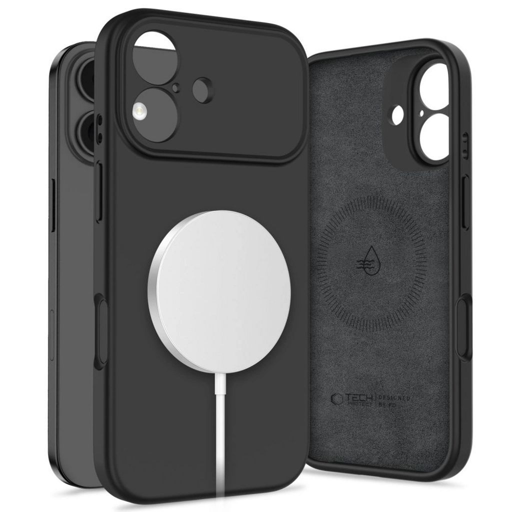 Tech-Protect Silicone MagSafe Skal till iPhone 17 - Svart