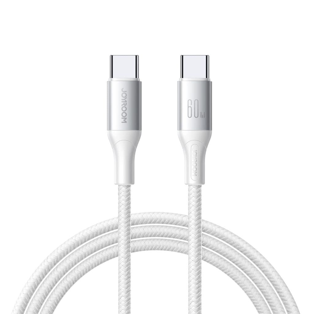 Joyroom Flash Series Snabbladdning USB-C till USB-C Kabel 60W, 1m - Vit