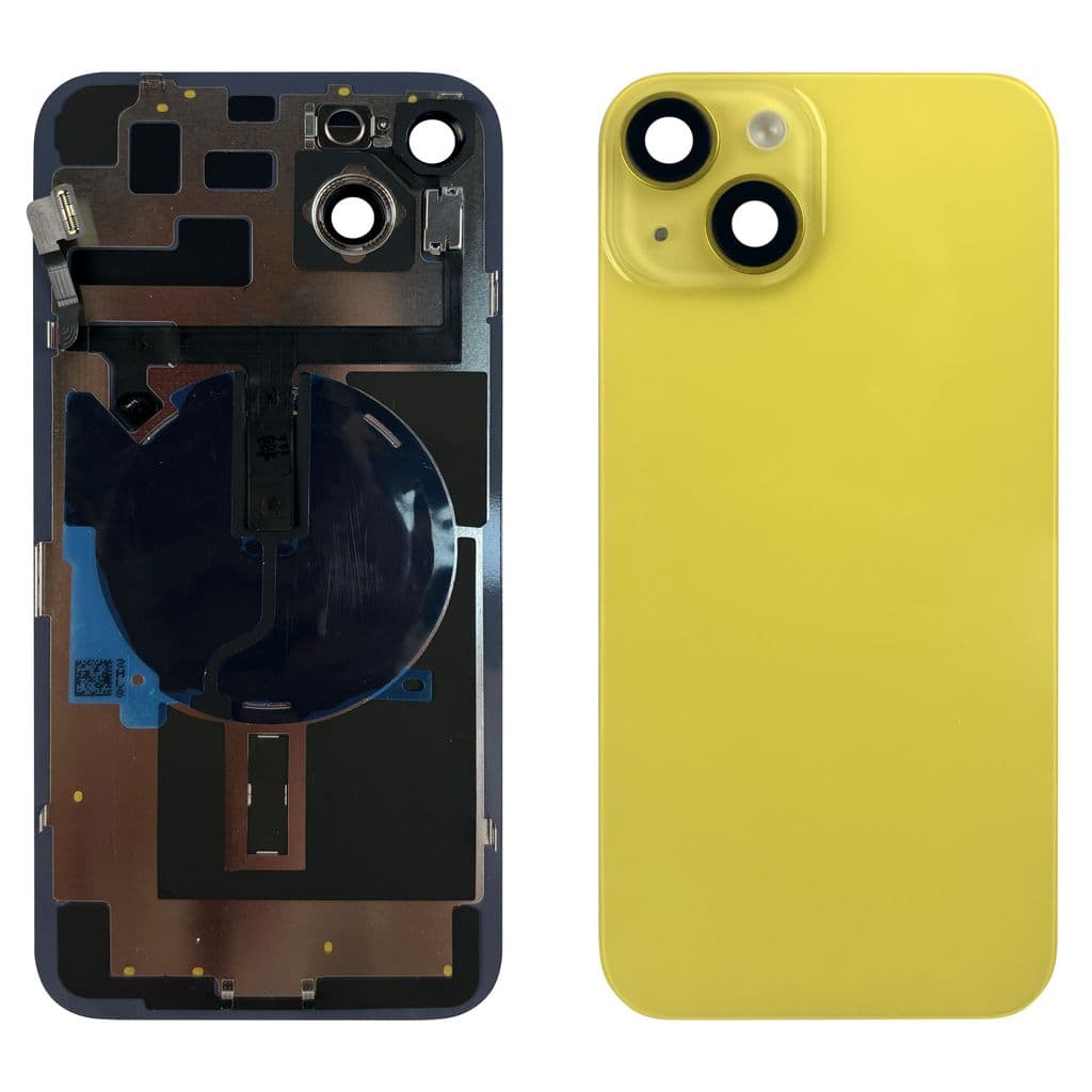 iPhone 14 Plus Baksida med smådelar - Gul