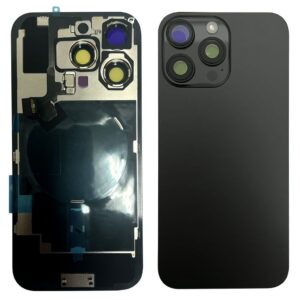 iPhone 16 Pro Baksida med smådelar - Svart Titan