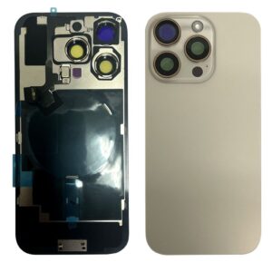 iPhone 16 Pro Baksida med smådelar - Öken Titan