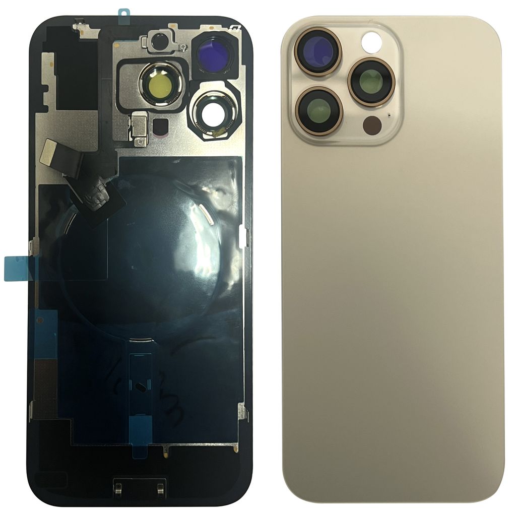 iPhone 16 Pro Max Baksida utan logga - Desert Titanium