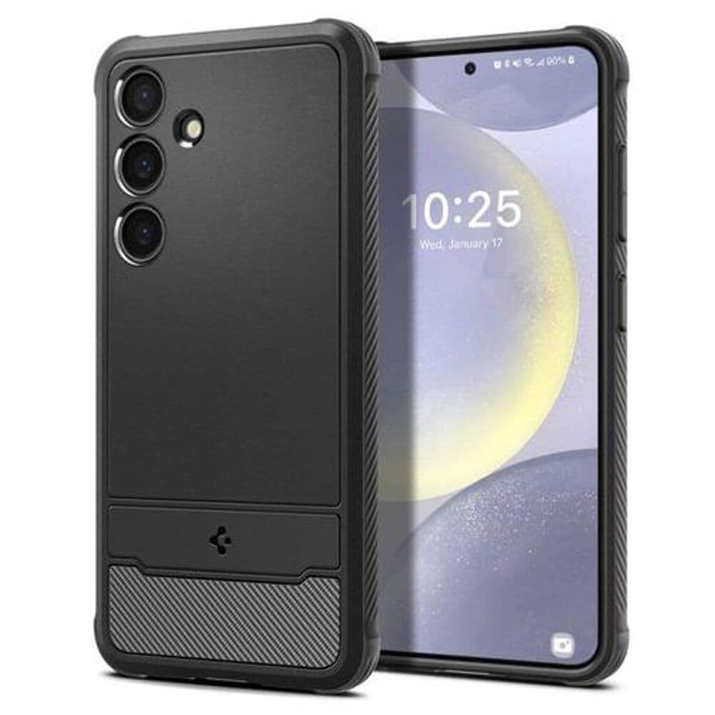 Spigen Samsung Galaxy S25 Rugged Armor MagFit Skal - Matt Svart - Bild 3