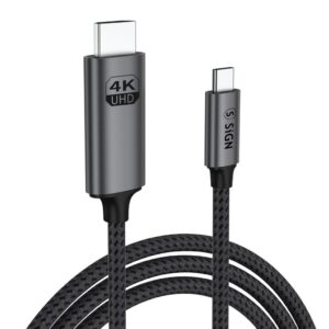 SiGN USB-C till HDMI Kabel 4K 60Hz, 3m - Svart